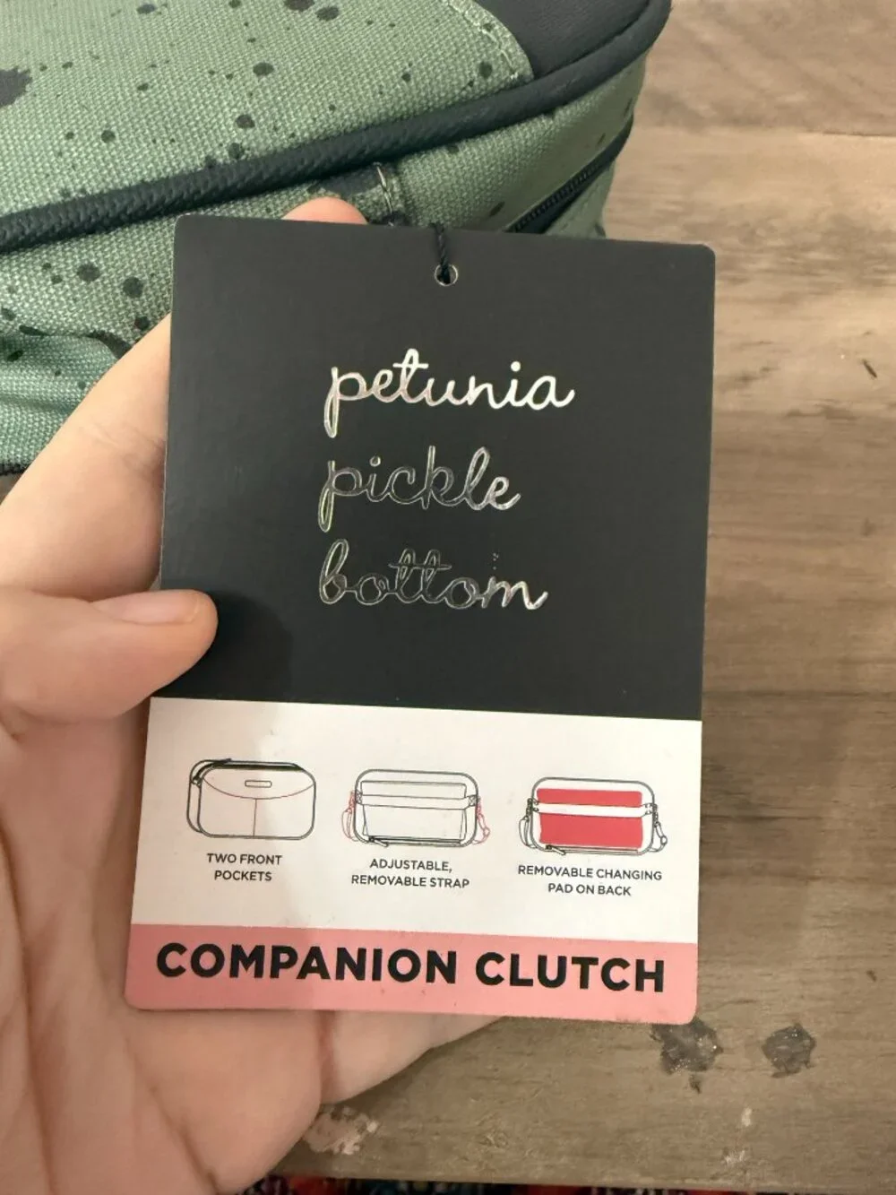 NWT Petunia Pickle Bottom Companion Clutch Olive 💚